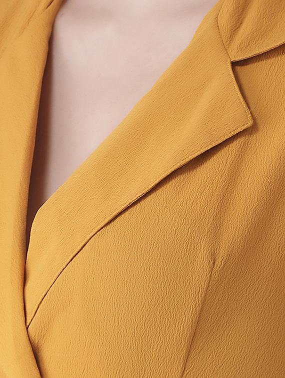 tie front lapel neck jumpsuit - 16773400 - Zoom Image - 4