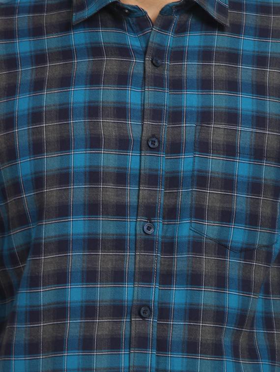 blue checkered casual shirt - 16773412 - Zoom Image - 5