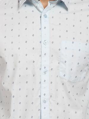 blue printed casual shirt - 16773429 - Standard Image - 5