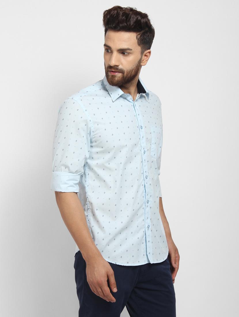 blue printed casual shirt - 16773429 - Zoom Image - 2