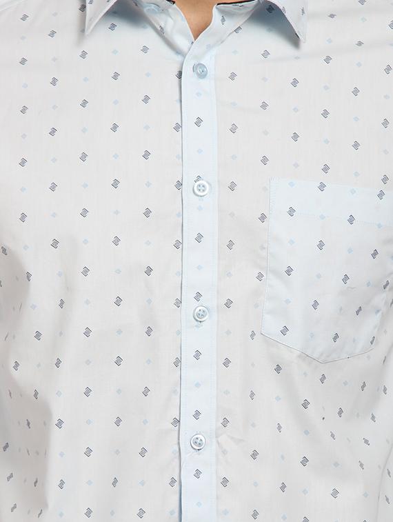 blue printed casual shirt - 16773429 - Zoom Image - 5