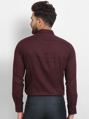 red printed formal shirt - 16773450 - Standard Image - 3