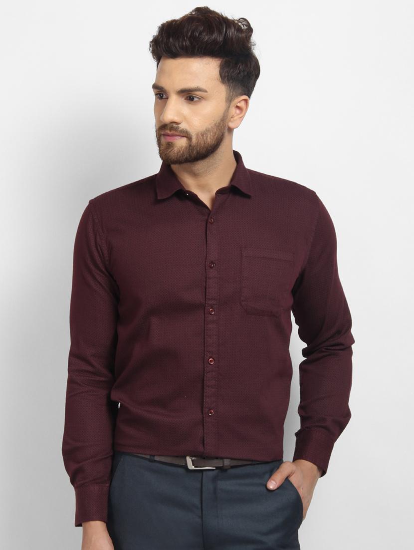 red printed formal shirt - 16773450 - Zoom Image - 1