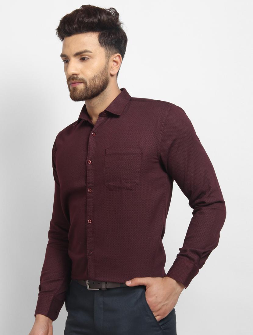 red printed formal shirt - 16773450 - Zoom Image - 2