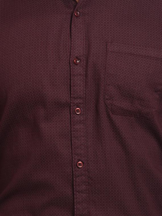 red printed formal shirt - 16773450 - Zoom Image - 5