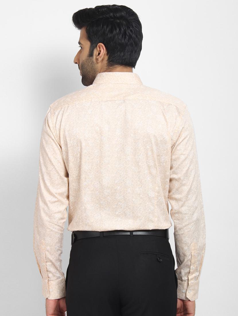orange printed formal shirt - 16773465 - Zoom Image - 3