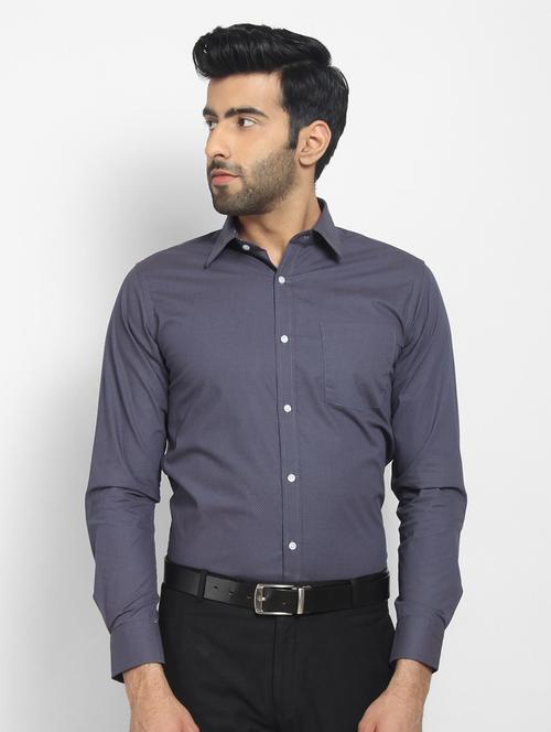 grey printed formal shirt - 16773468 - Standard Image - 1