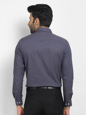 grey printed formal shirt - 16773468 - Standard Image - 3