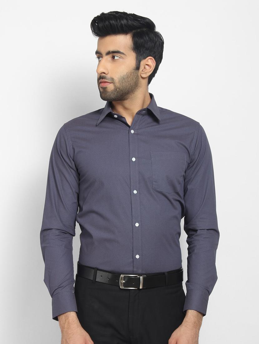 grey printed formal shirt - 16773468 - Zoom Image - 1