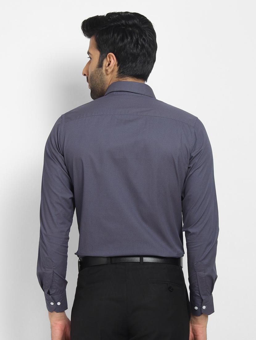 grey printed formal shirt - 16773468 - Zoom Image - 3