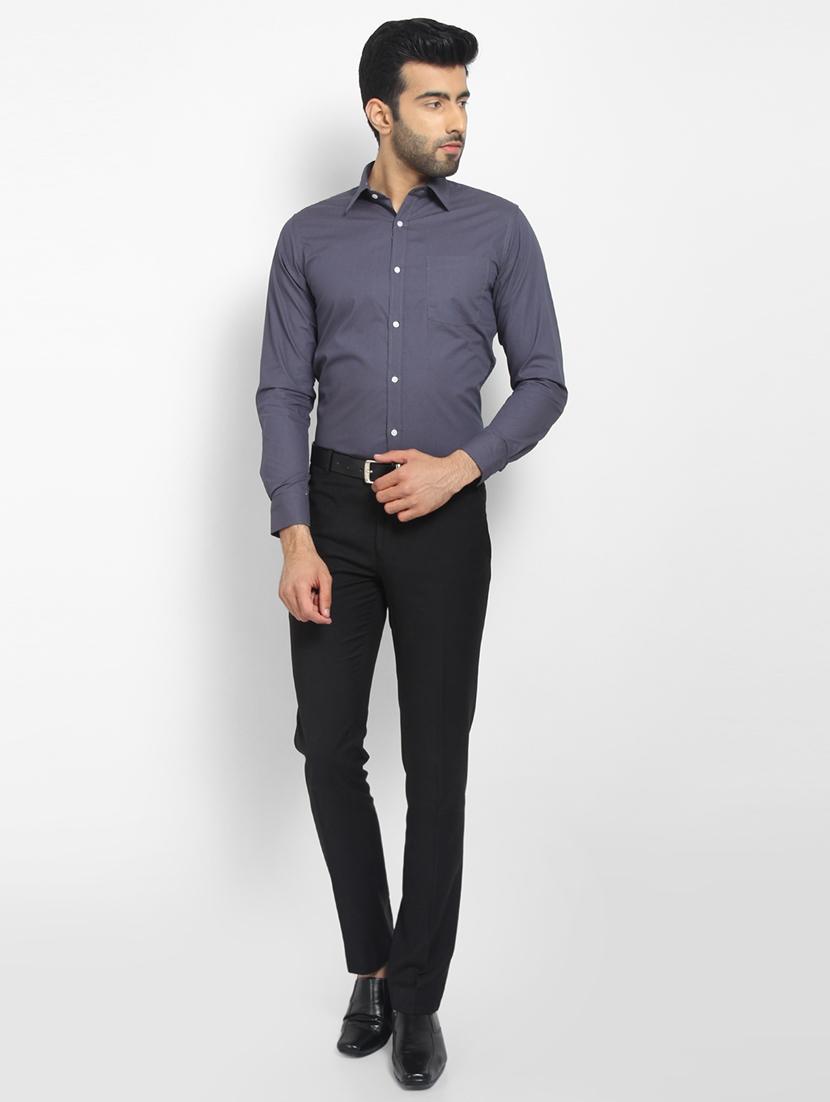 grey printed formal shirt - 16773468 - Zoom Image - 4