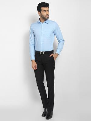 blue printed formal shirt - 16773471 - Standard Image - 4