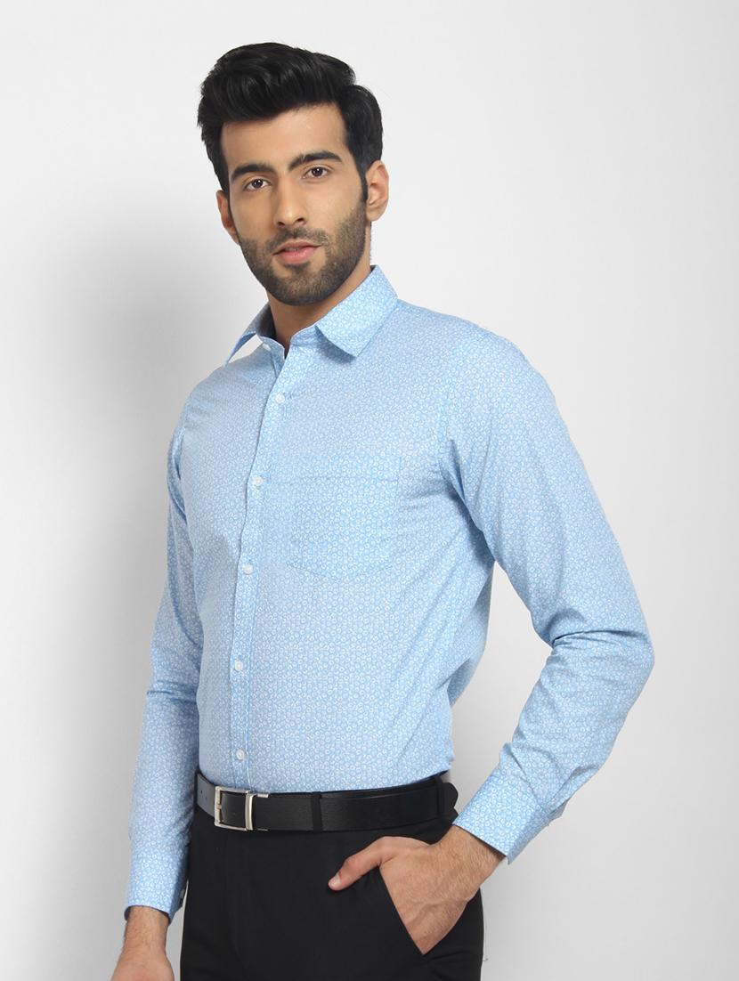 blue printed formal shirt - 16773471 - Zoom Image - 2