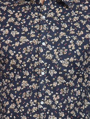 navy blue floral printed casual shirt - 16773474 - Standard Image - 5