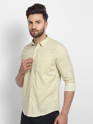 yellow printed casual shirt - 16773505 - Standard Image - 2