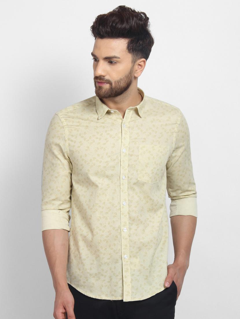 yellow printed casual shirt - 16773505 - Zoom Image - 1