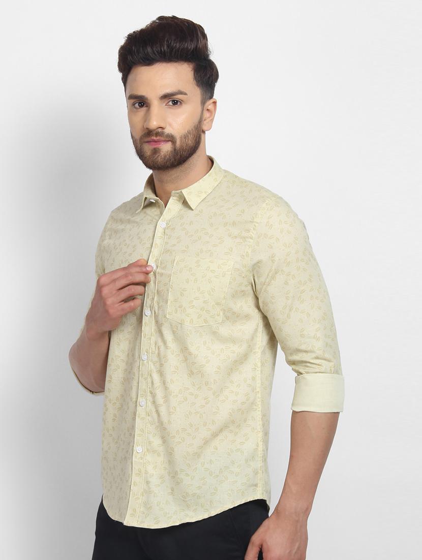 yellow printed casual shirt - 16773505 - Zoom Image - 2