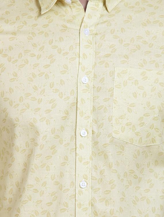 yellow printed casual shirt - 16773505 - Zoom Image - 5