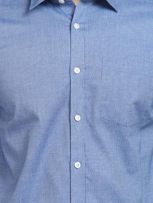 blue self design formal shirt - 16773638 - Standard Image - 5