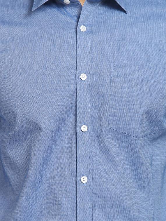 blue self design formal shirt - 16773638 - Zoom Image - 5