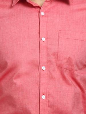 pink solid formal shirt - 16773639 - Standard Image - 5