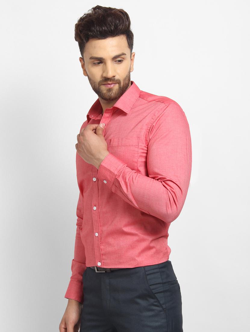 pink solid formal shirt - 16773639 - Zoom Image - 2