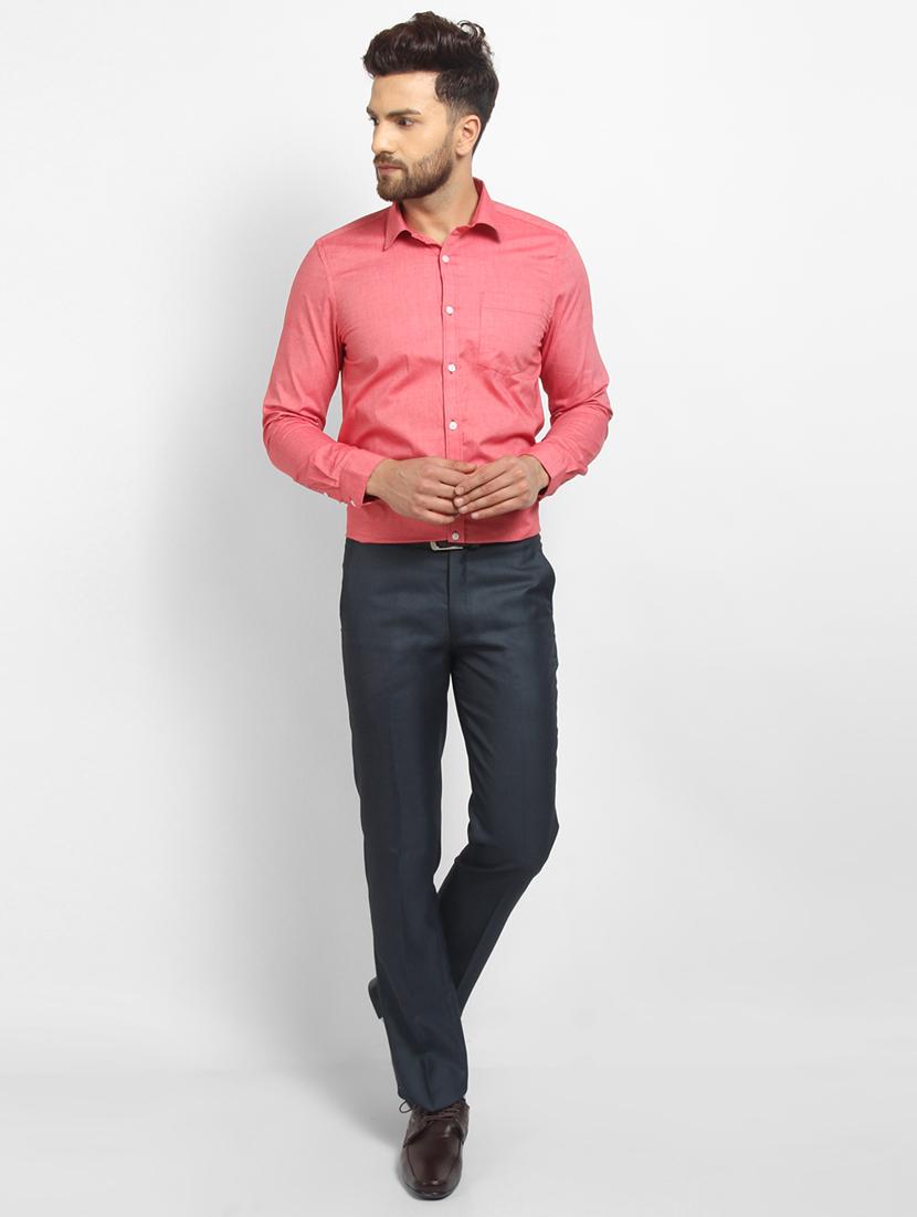 pink solid formal shirt - 16773639 - Zoom Image - 4