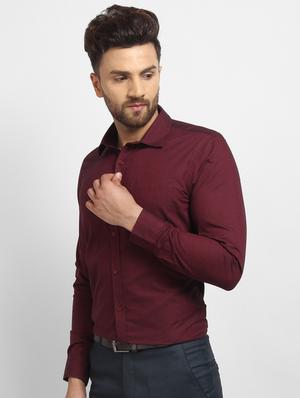 red solid formal shirt - 16773641 - Standard Image - 2