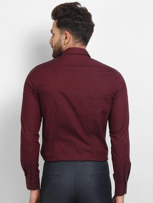 red solid formal shirt - 16773641 - Standard Image - 3