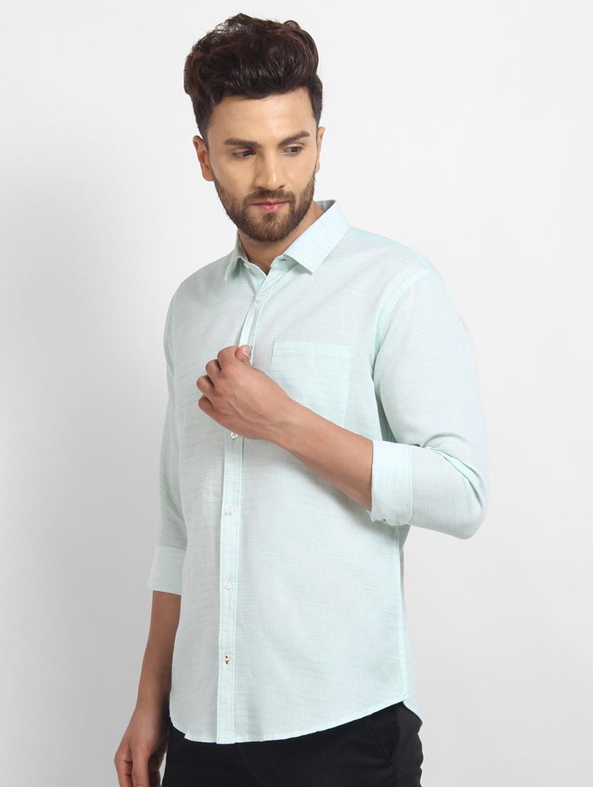 grey self design casual shirt - 16773646 - Zoom Image - 2
