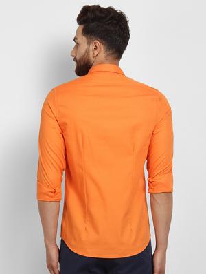 orange self design casual shirt - 16773658 - Standard Image - 3