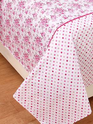 cotton double bedsheet with two stitched pillow covers - 16773912 - Standard Image - 2