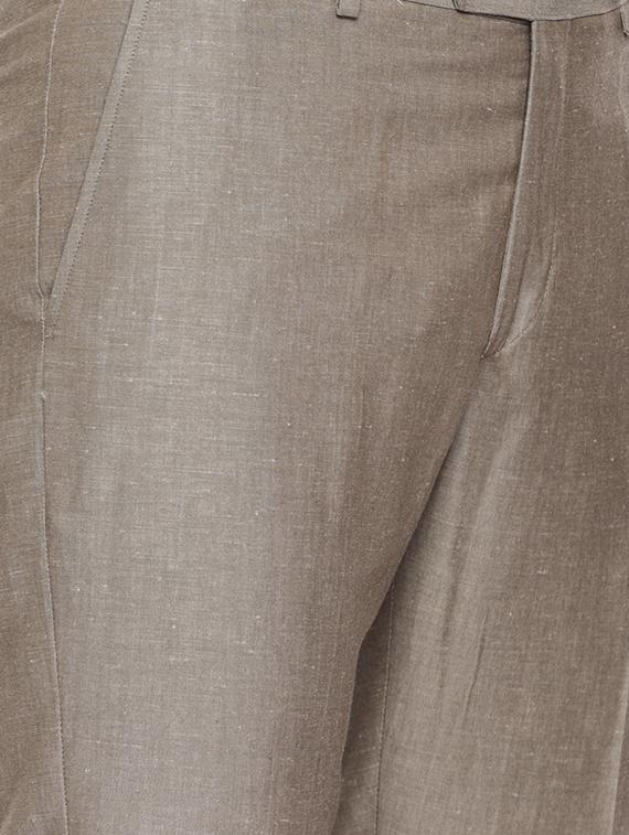brown solid single breasted suit - 16773964 - Zoom Image - 4