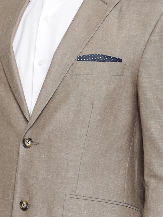 brown solid single breasted suit - 16773964 - Zoom Image - 5