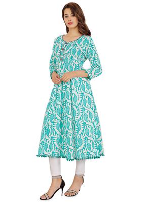 paisley print flared kurta - 16773979 - Standard Image - 2
