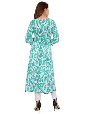 paisley print flared kurta - 16773979 - Standard Image - 3