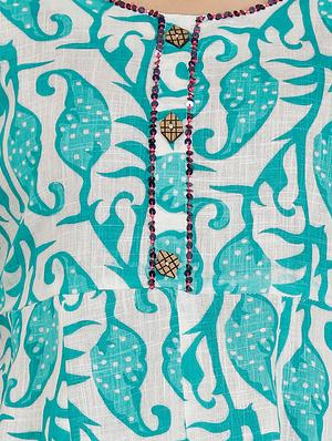 paisley print flared kurta - 16773979 - Standard Image - 4