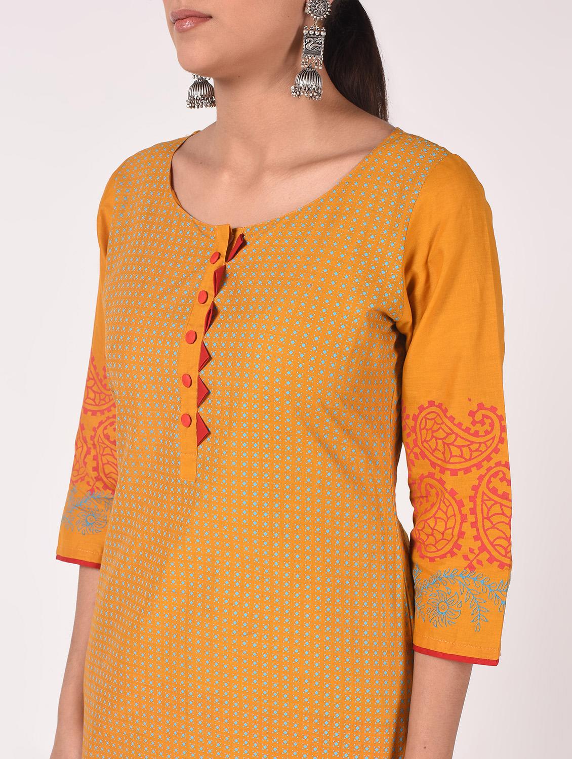 printed straight kurta - 16773991 - Zoom Image - 5