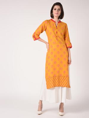 printed straight kurta - 16773995 - Standard Image - 2