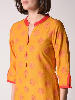printed straight kurta - 16773995 - Standard Image - 5