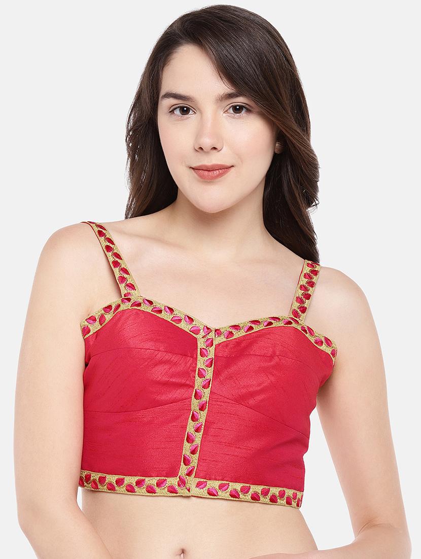 contrast piping solid blouse - 16774045 - Zoom Image - 1