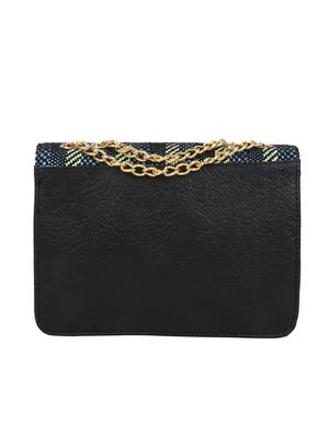 black leatherette regular sling bag - 16774071 - Standard Image - 2