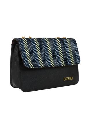 black leatherette regular sling bag - 16774071 - Standard Image - 4