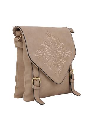 brown leatherette regular sling bag - 16774079 - Standard Image - 4