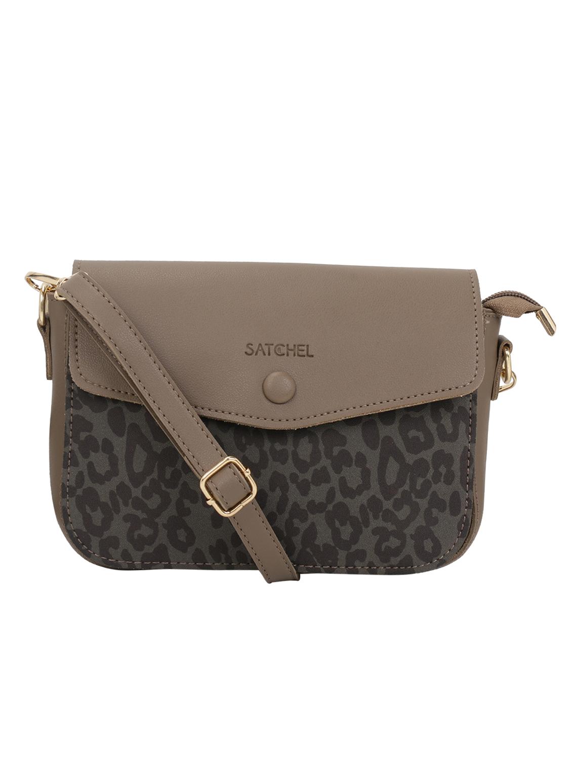 brown leatherette regular sling bag - 16774102 - Zoom Image - 1