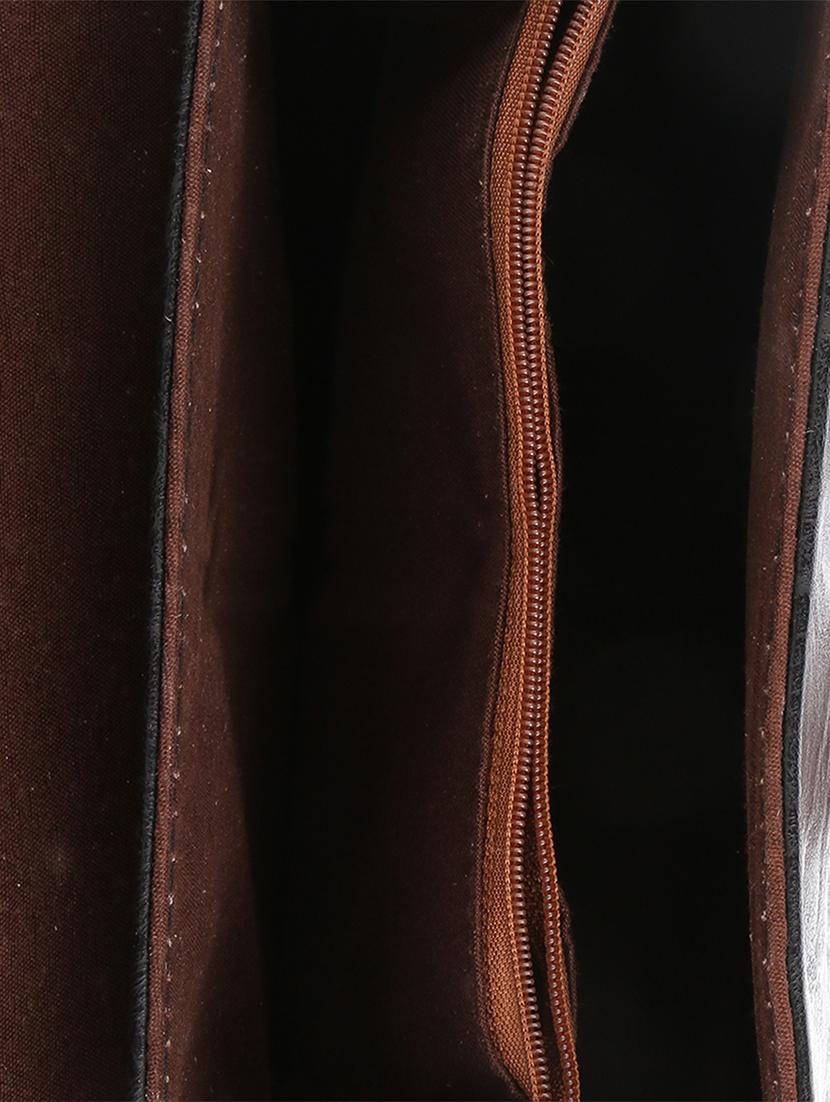 black leatherette regular sling bag - 16774103 - Zoom Image - 3