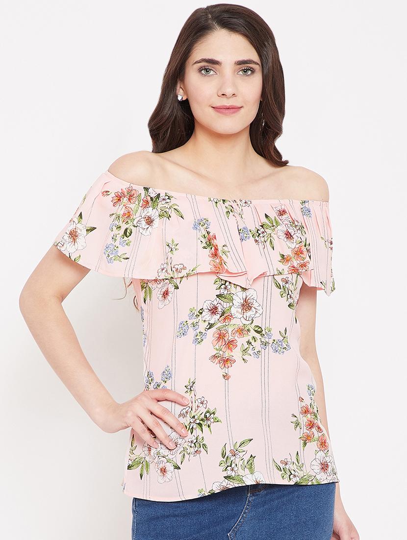 off shoulder floral top - 16774130 - Zoom Image - 1