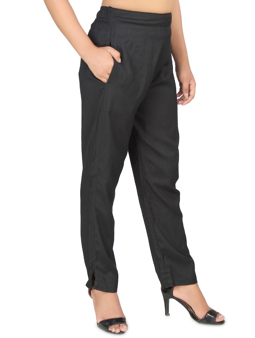 high rise flat front trouser - 16774477 - Zoom Image - 2