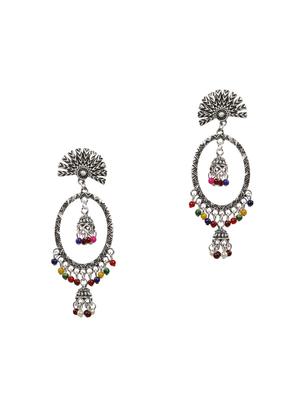 multi colored metal drop earring - 16774584 - Standard Image - 2