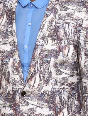 multi colored printed single breasted casual blazer - 16774677 - Standard Image - 5